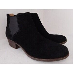 Lucky Brand LP Bellamy Black Suede Booties Women's Size 7